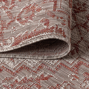 Estrella Bohemian Medallion Textured Weave Indoor/outdoor Runner Rug